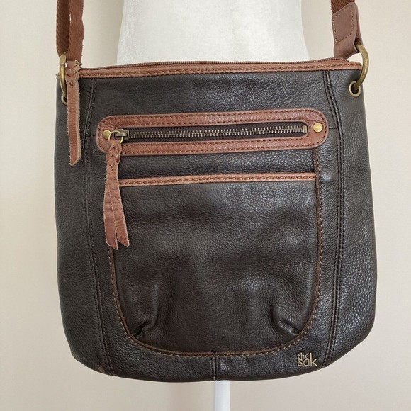 The Sak Ventura Crossbody Bag Brown Soft Leather Pockets Zip Versatile Purse - Picture 1 of 15